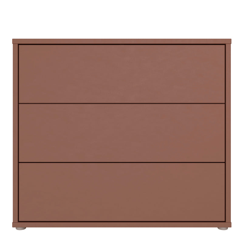 Alice Springs 3 Drawer Chest with Push-to-Open Drawers in Terracotta – image 2