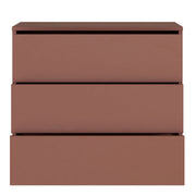 Alice Springs 3 Drawer Chest with Push-to-Open Drawers in Terracotta – image 5