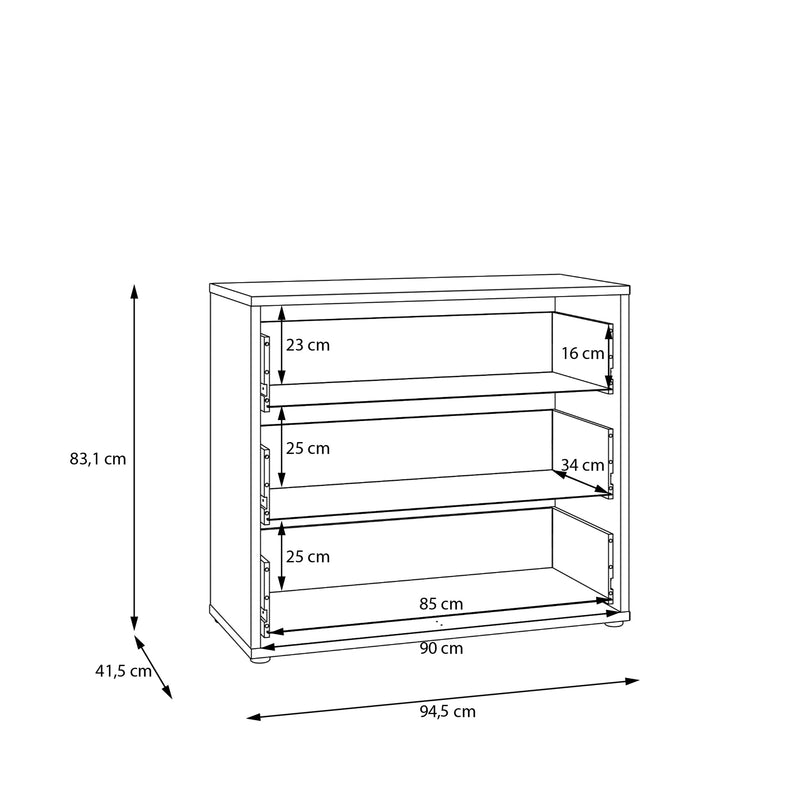 Alice Springs 3 Drawer Chest with Push-to-Open Drawers in Terracotta – image 8