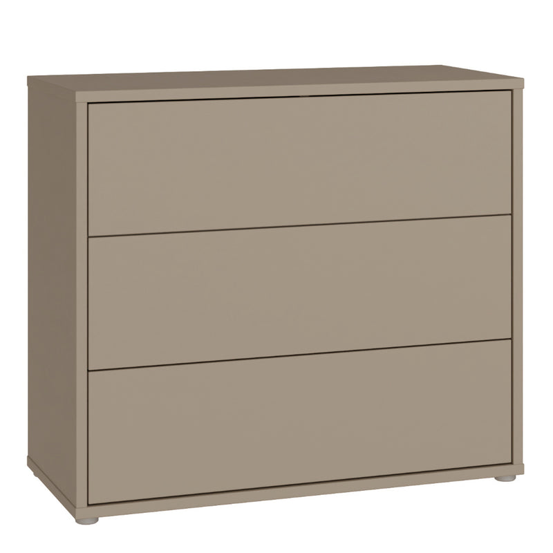 Alice Springs 3 Drawer Chest With Push-to-Open Drawers in Taupe – image 1