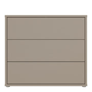 Alice Springs 3 Drawer Chest With Push-to-Open Drawers in Taupe – image 2