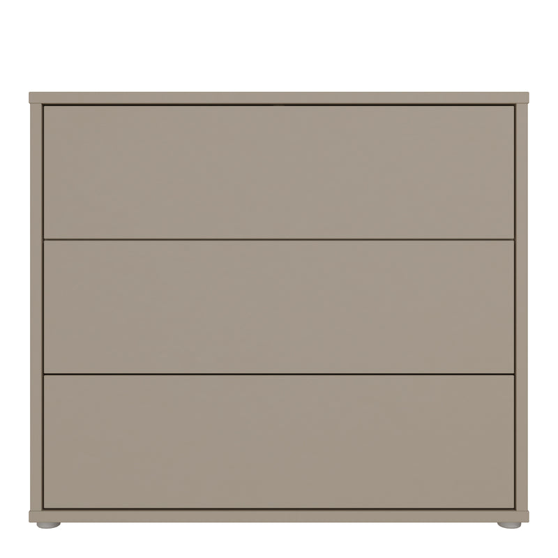 Alice Springs 3 Drawer Chest With Push-to-Open Drawers in Taupe – image 2