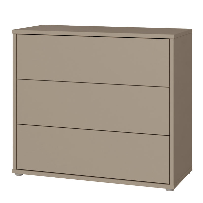 Alice Springs 3 Drawer Chest With Push-to-Open Drawers in Taupe – image 3