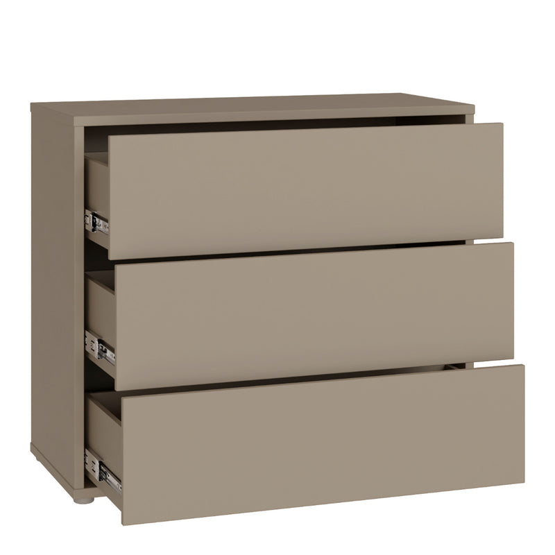 Alice Springs 3 Drawer Chest With Push-to-Open Drawers in Taupe – image 4