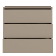 Alice Springs 3 Drawer Chest With Push-to-Open Drawers in Taupe – image 5