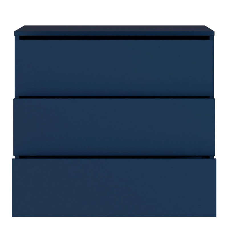 Alice Springs 3 Drawer Chest with Push-to-Open Drawers in Night Blue and White – image 5
