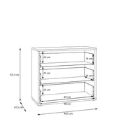 Alice Springs 3 Drawer Chest with Push-to-Open Drawers in Night Blue and White – image 8