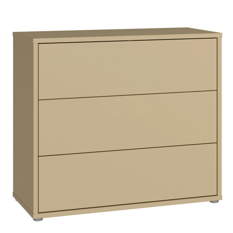 Alice Springs 3 Drawer Chest with Push-to-Open Drawers in Butter Yellow – image 1