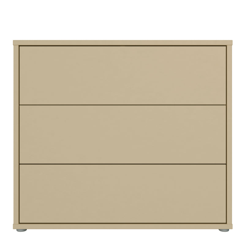 Alice Springs 3 Drawer Chest with Push-to-Open Drawers in Butter Yellow – image 2
