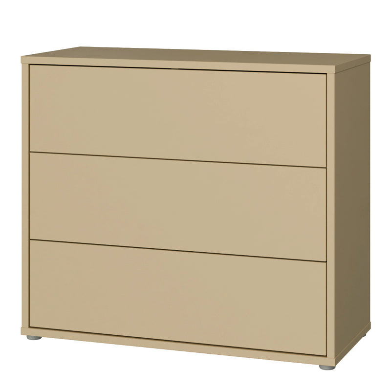 Alice Springs 3 Drawer Chest with Push-to-Open Drawers in Butter Yellow – image 3