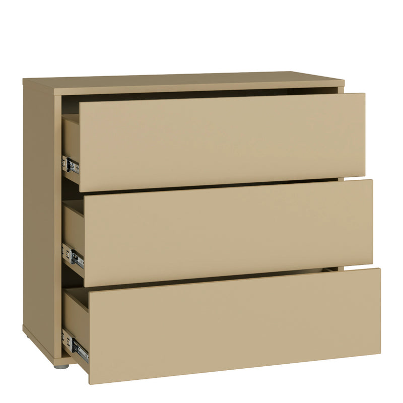 Alice Springs 3 Drawer Chest with Push-to-Open Drawers in Butter Yellow – image 4
