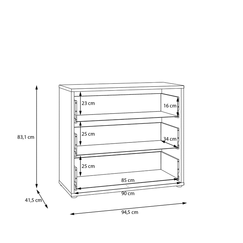 Alice Springs 3 Drawer Chest with Push-to-Open Drawers in Butter Yellow – image 9