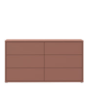Alice Springs 6 Drawer Wide Chest with Push-to-Open Drawers in Terracotta – image 2
