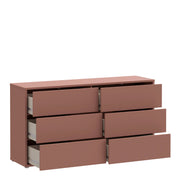 Alice Springs 6 Drawer Wide Chest with Push-to-Open Drawers in Terracotta – image 4