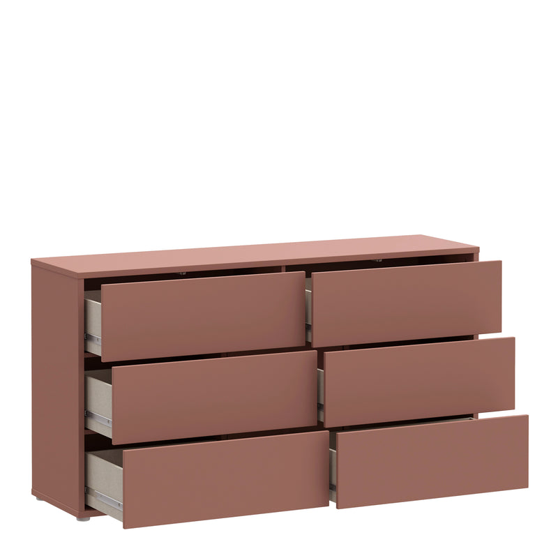 Alice Springs 6 Drawer Wide Chest with Push-to-Open Drawers in Terracotta – image 4