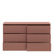 Alice Springs 6 Drawer Wide Chest with Push-to-Open Drawers in Terracotta – image 5