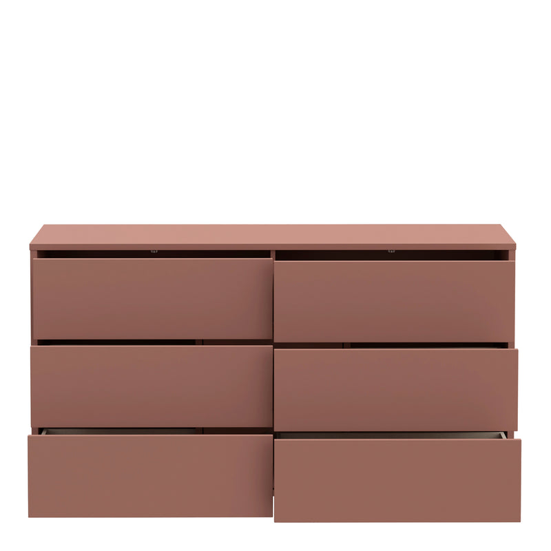 Alice Springs 6 Drawer Wide Chest with Push-to-Open Drawers in Terracotta – image 5