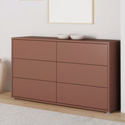 Alice Springs 6 Drawer Wide Chest with Push-to-Open Drawers in Terracotta – image 6