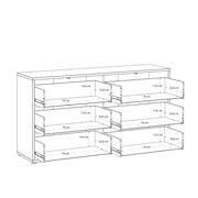 Alice Springs 6 Drawer Wide Chest with Push-to-Open Drawers in Terracotta – image 8
