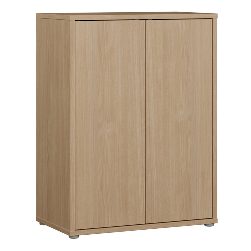 Alice Springs Tall 2 Door Cupboard with Push-to-Open Doors in Elegancia Oak – image 1
