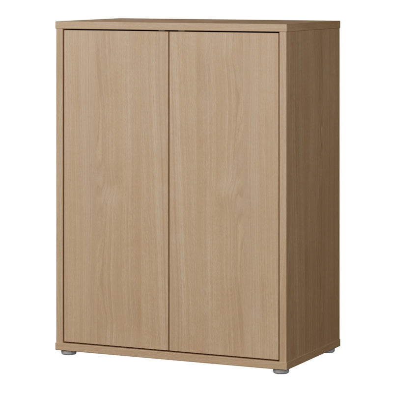 Alice Springs Tall 2 Door Cupboard with Push-to-Open Doors in Elegancia Oak – image 3