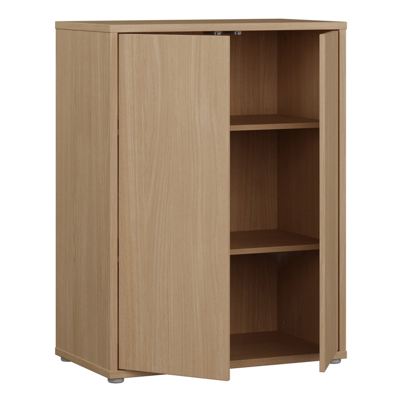 Alice Springs Tall 2 Door Cupboard with Push-to-Open Doors in Elegancia Oak – image 4