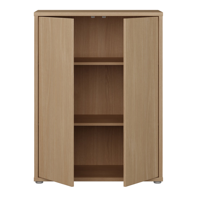 Alice Springs Tall 2 Door Cupboard with Push-to-Open Doors in Elegancia Oak – image 5