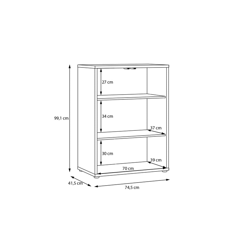 Alice Springs Tall 2 Door Cupboard with Push-to-Open Doors in Elegancia Oak – image 9