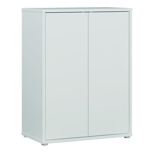 Alice Springs Tall 2 Door Cupboard with Push-to-Open Doors in Light Grey – image 1
