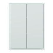 Alice Springs Tall 2 Door Cupboard with Push-to-Open Doors in Light Grey – image 2