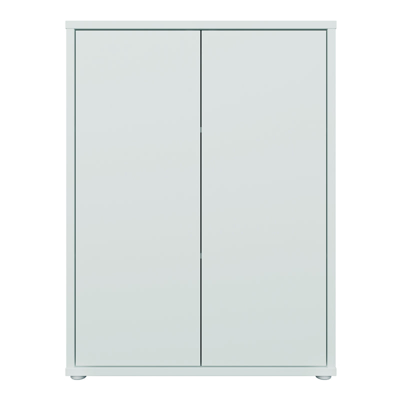 Alice Springs Tall 2 Door Cupboard with Push-to-Open Doors in Light Grey – image 2