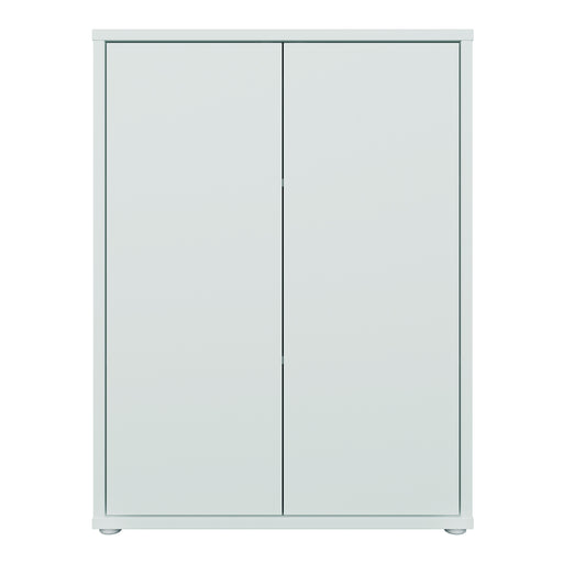Alice Springs Tall 2 Door Cupboard with Push-to-Open Doors in Light Grey – image 2