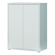 Alice Springs Tall 2 Door Cupboard with Push-to-Open Doors in Light Grey – image 3