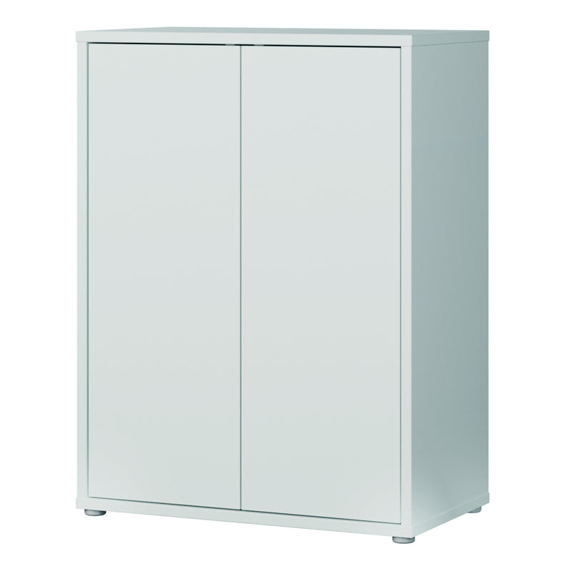Alice Springs Tall 2 Door Cupboard with Push-to-Open Doors in Light Grey – image 3