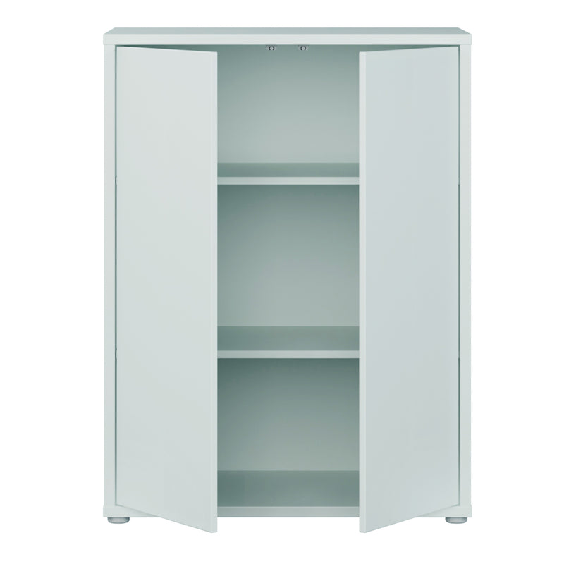 Alice Springs Tall 2 Door Cupboard with Push-to-Open Doors in Light Grey – image 5