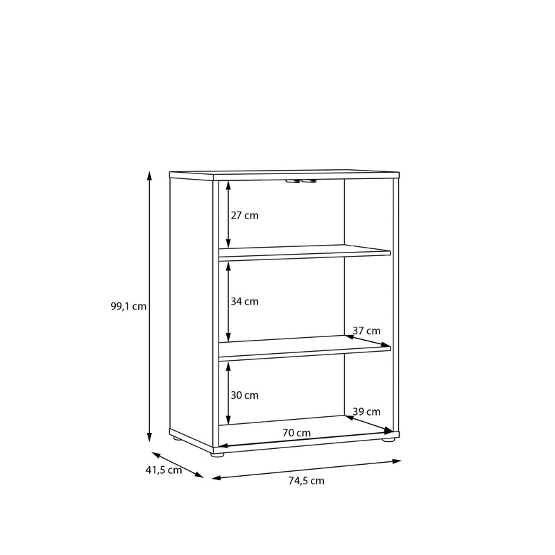 Alice Springs Tall 2 Door Cupboard with Push-to-Open Doors in Light Grey – image 8