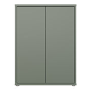 Alice Springs Tall 2 Door Cupboard with Push-to-Open Doors in Sage Green – image 2