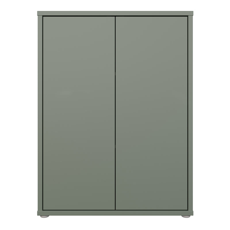 Alice Springs Tall 2 Door Cupboard with Push-to-Open Doors in Sage Green – image 2