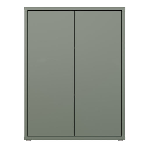 Alice Springs Tall 2 Door Cupboard with Push-to-Open Doors in Sage Green – image 2