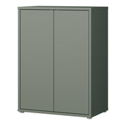 Alice Springs Tall 2 Door Cupboard with Push-to-Open Doors in Sage Green – image 3