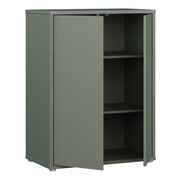 Alice Springs Tall 2 Door Cupboard with Push-to-Open Doors in Sage Green – image 4