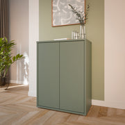 Alice Springs Tall 2 Door Cupboard with Push-to-Open Doors in Sage Green – image 6