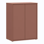 Alice Springs Tall 2 Door Cupboard with Push-to-Open Doors in Terracotta – image 1