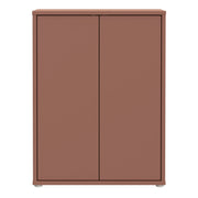 Alice Springs Tall 2 Door Cupboard with Push-to-Open Doors in Terracotta – image 2