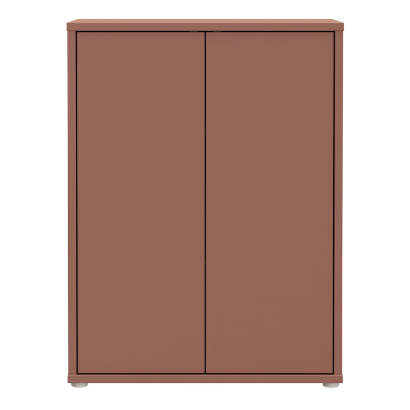 Alice Springs Tall 2 Door Cupboard with Push-to-Open Doors in Terracotta – image 2