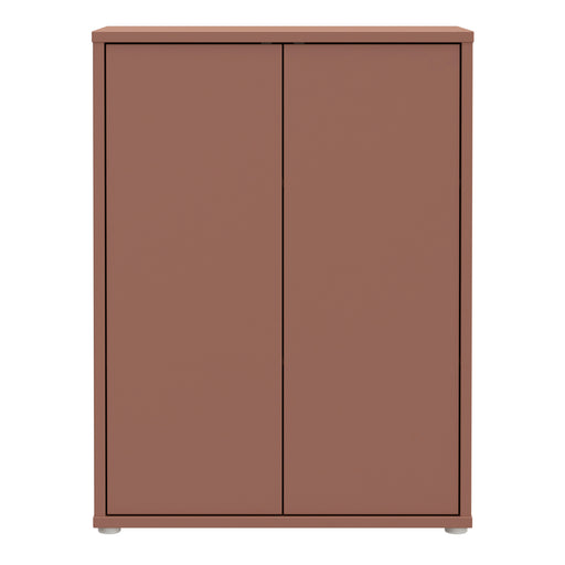 Alice Springs Tall 2 Door Cupboard with Push-to-Open Doors in Terracotta – image 2