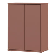 Alice Springs Tall 2 Door Cupboard with Push-to-Open Doors in Terracotta – image 3