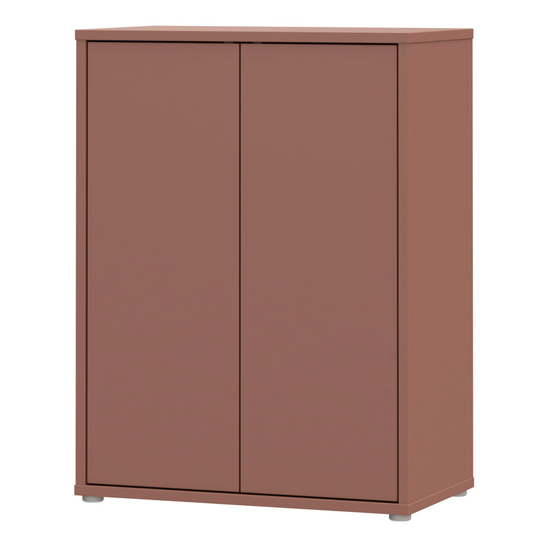 Alice Springs Tall 2 Door Cupboard with Push-to-Open Doors in Terracotta – image 3