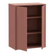 Alice Springs Tall 2 Door Cupboard with Push-to-Open Doors in Terracotta – image 4