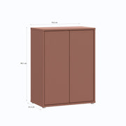 Alice Springs Tall 2 Door Cupboard with Push-to-Open Doors in Terracotta – image 7